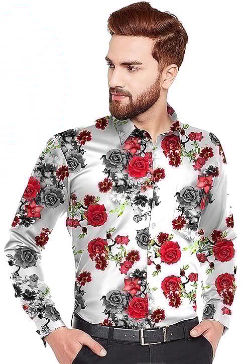Indian Fashionista Men's Rayon Digital Printed Shirt